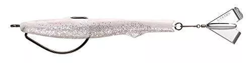 13 FISHING - Motor Boat - Hybrid PTE Body Swimbait w/ Hard Rear Prop - 4" - 3/8oz - Smoke and Mirrors - MBT4-6
