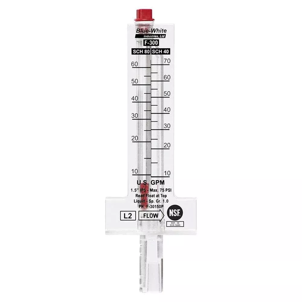 Blue-White F300 Flowmeter for 1-1/2″ PVC Pipe | F-30150P