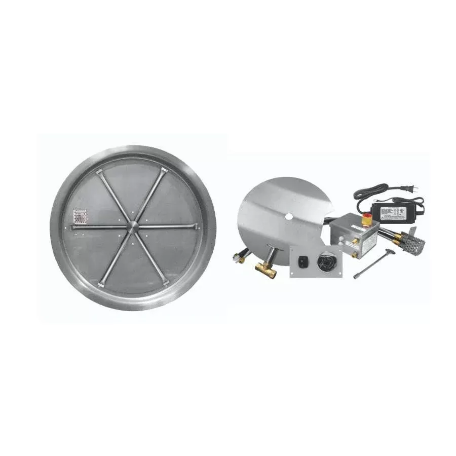 Firegear AWS Drop-In Burner System, 33", Round, Natural Gas | FPB-33RBSAWS-N