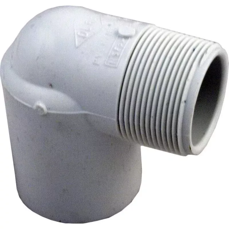 Lasco 410-015 1.5" Slip x 1.5" MPT 90 deg Elbow