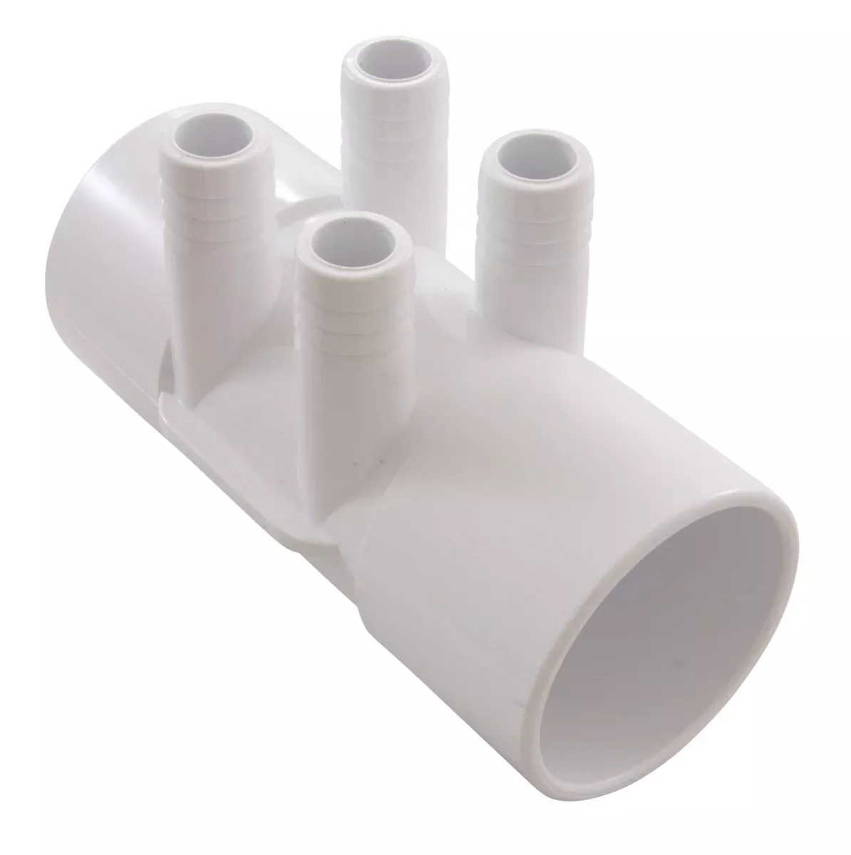Waterway 672-7110 2"x2" Slip, 3/4" Barb, 4 Port Flow Thru Manifold
